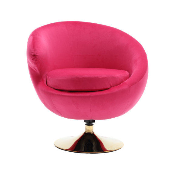 Mercer41 Zylaa Velvet Swivel Barrel Chair Wayfair